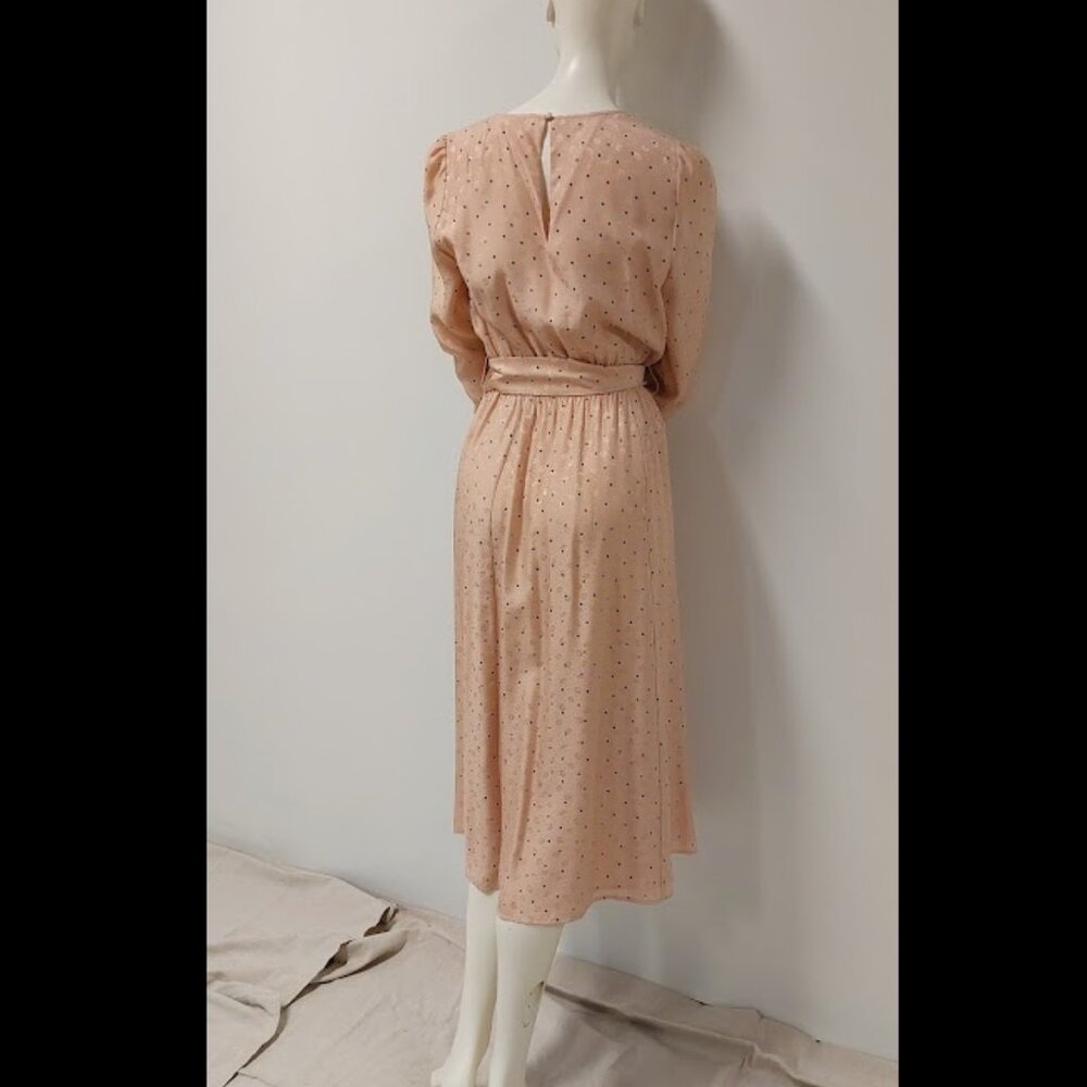 Sézane Pink Printed Silk Long-Sleeve Midi Dress Size: XS - Picture 4 of 13